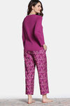 Zivame Knit Poly Pyjama Set - Festival Fuchsia — thumbnail 4